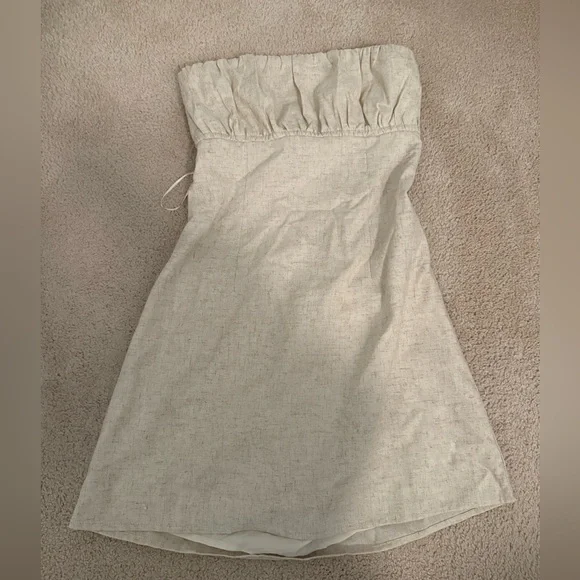 Princess Polly Cream Strapless Dress - Picture 3 of 5